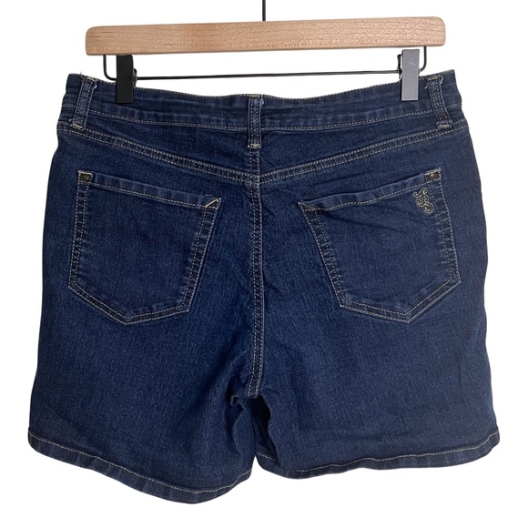 Jessica Simpson High Rise Dark Wash Denim Shorts - Picture 2 of 7
